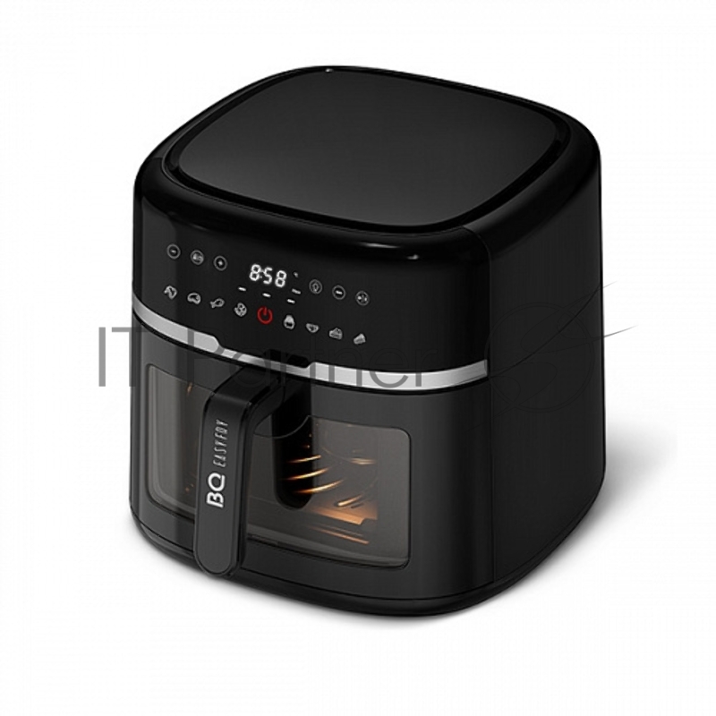 Аэрогриль BQ GR2007 черный, 1800Вт, 8л, XL / 4 в 1:гриль, жарка, выпечка, запекание / Технология AIR CYCLE быстрая и равномерная циркуляция горячего воздуха / Управления устройством: температура от 80 до 200 градусов, таймер: от 1 до 60 мин / 8 автом