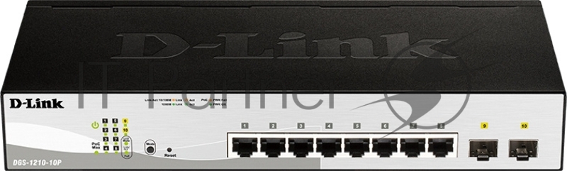 Коммутатор D-Link DGS-1210-10P/F3A 8G управляемый