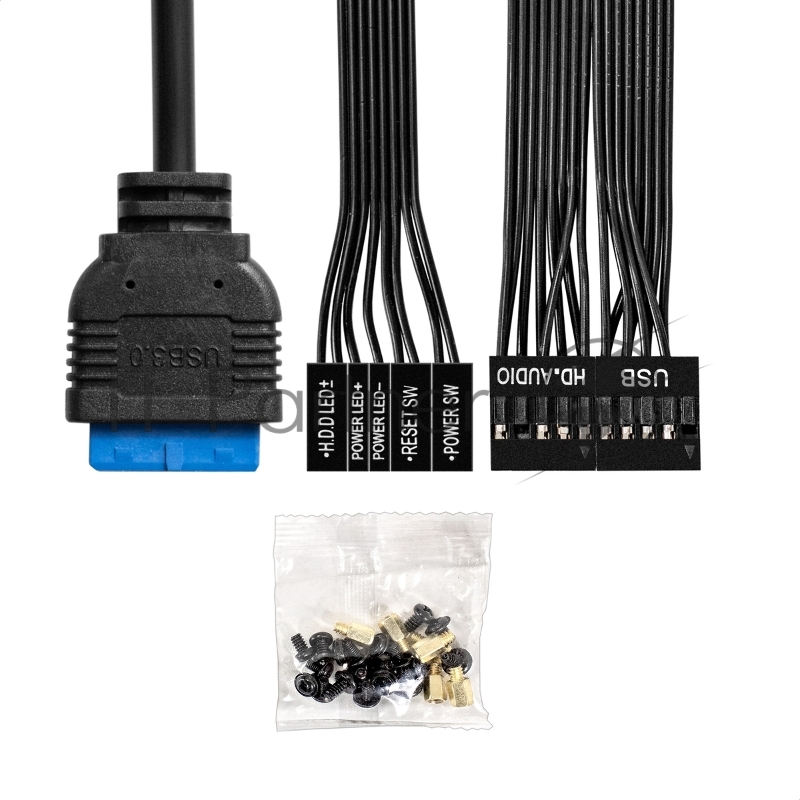 Корпус Desktop ExeGate MI-302U-300 (mATX/mini-ITX, TPS300 8см, 1*USB+1*USB3.0, HD аудио, черный)