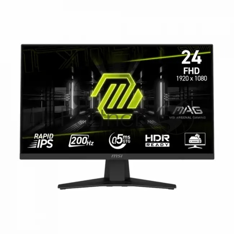 Монитор 23.8 MSI MAG 244F Black (Rapid IPS, 1920x1080, HDMI+DP, 0.5 ms, 178°/178°, 300 cd/m, 1000:1, 200Hz)