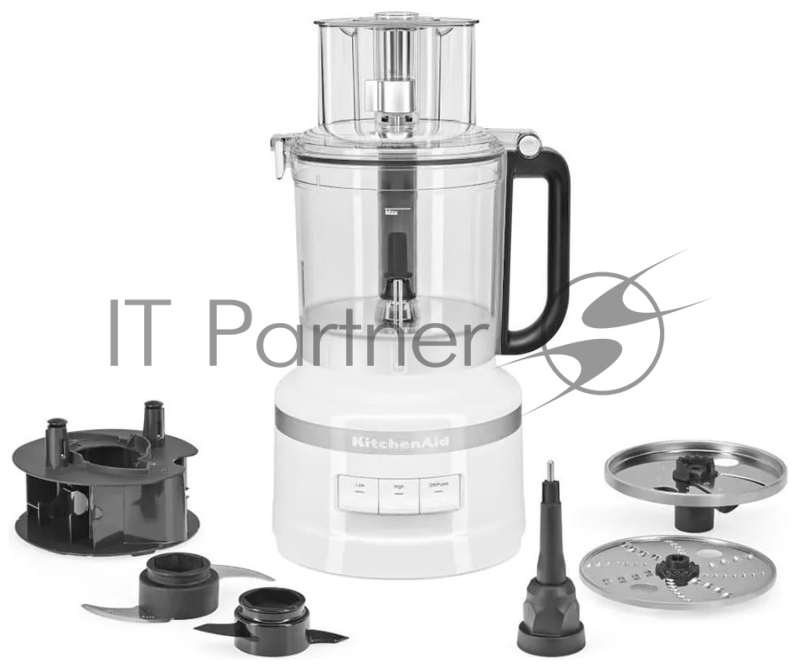 Кухонный комбайн KitchenAid 5KFP1318EWH, мощность 400 Вт, объем чаши 3.1 л, импульсный режим, цвет белый