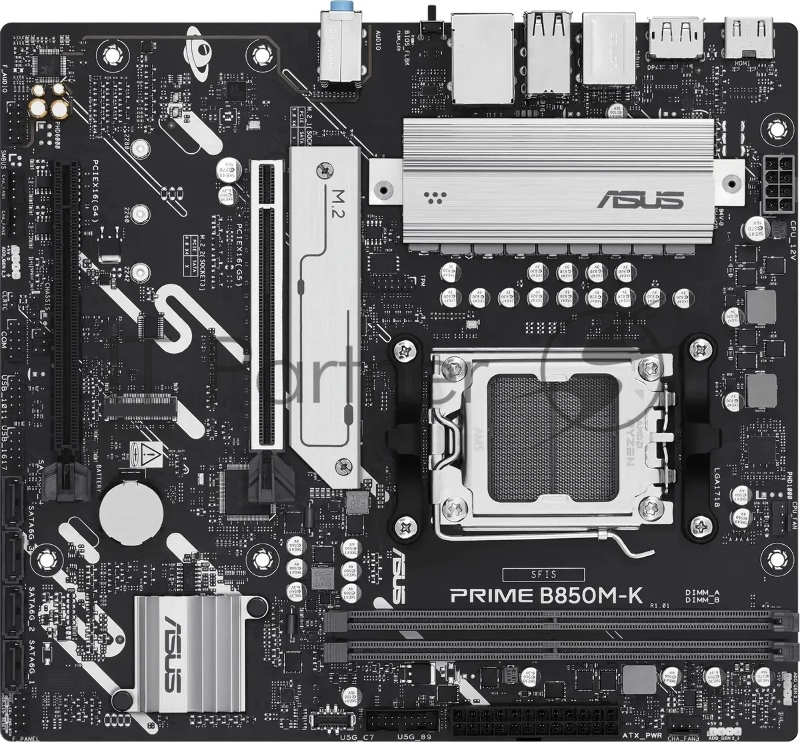 Материнская плата Asus PRIME B850M-K SocketAM5 AMD B850 2xDDR5 mATX AC`97 8ch(7.1) 2.5Gg RAID+HDMI+DP