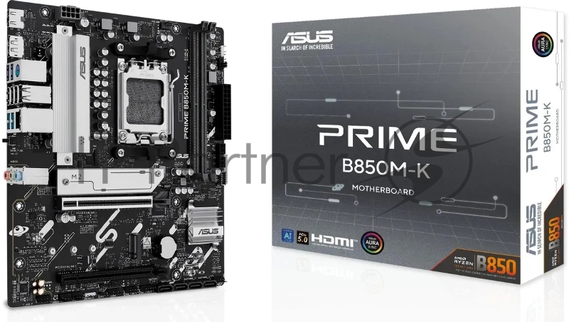Материнская плата Asus PRIME B850M-K SocketAM5 AMD B850 2xDDR5 mATX AC`97 8ch(7.1) 2.5Gg RAID+HDMI+DP