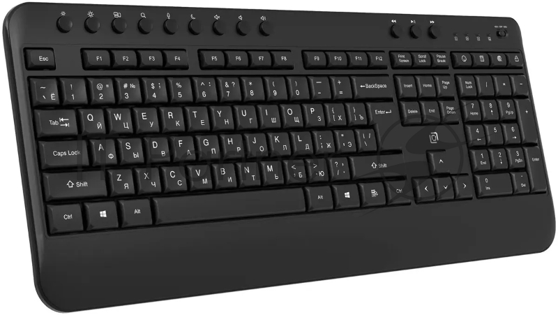 Клавиатура Оклик K257W черный USB беспроводная Multimedia (подставка для запястий) (2070286)