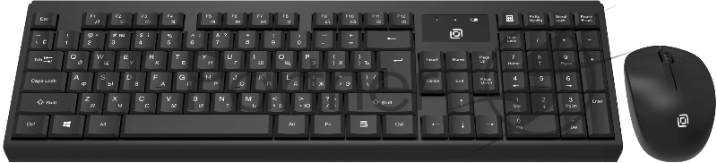 Клавиатура + мышь Оклик S269W клав:черный мышь:черный USB беспроводная slim Multimedia (2070303)