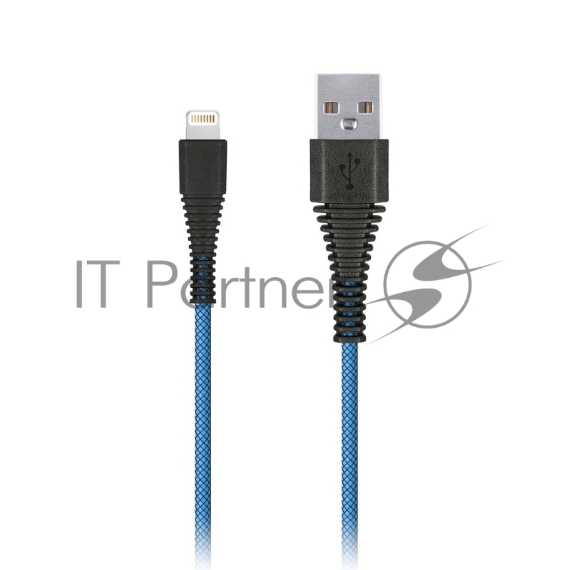 Кабель Smartbuy USB - micro USB, карбон- 1.0 м, , синий