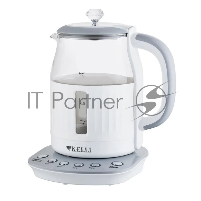 Чайник электрический Kelli KL-1373 бело-серый