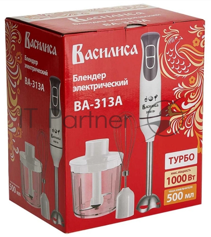 Блендер погружной ВАСИЛИСА ВА-313A белый с серым