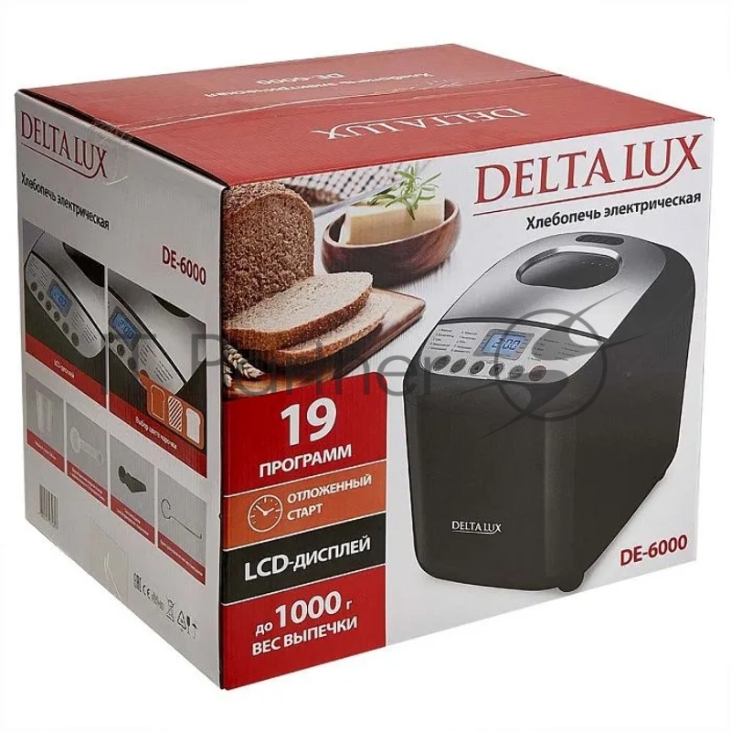Хлебопечь DELTA LUX DE-6000 черная