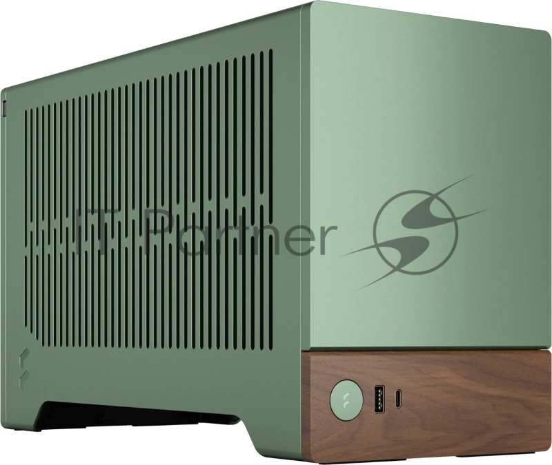 Корпус без блока питания Fractal Design Terra, Mini-Tower, no fans, 1xUSB-A 3.0 + 1xUSB 3.2 Type-C, SFX PSU Support, mITX Jade