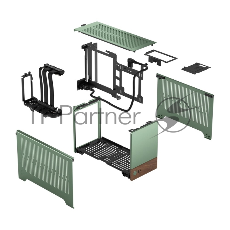 Корпус без блока питания Fractal Design Terra, Mini-Tower, no fans, 1xUSB-A 3.0 + 1xUSB 3.2 Type-C, SFX PSU Support, mITX Jade