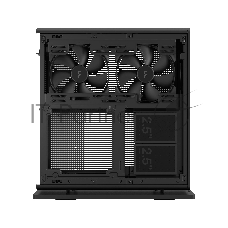 Корпус без блока питания Fractal Design Ridge, 2x140mm, 2xUSB-A 3.2 + 1xUSB 3.2 Type-C, SFX PSU Support, mITX Black