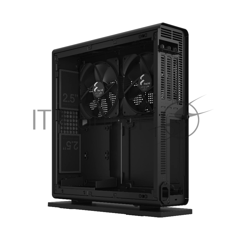 Корпус без блока питания Fractal Design Ridge, 2x140mm, 2xUSB-A 3.2 + 1xUSB 3.2 Type-C, SFX PSU Support, mITX Black