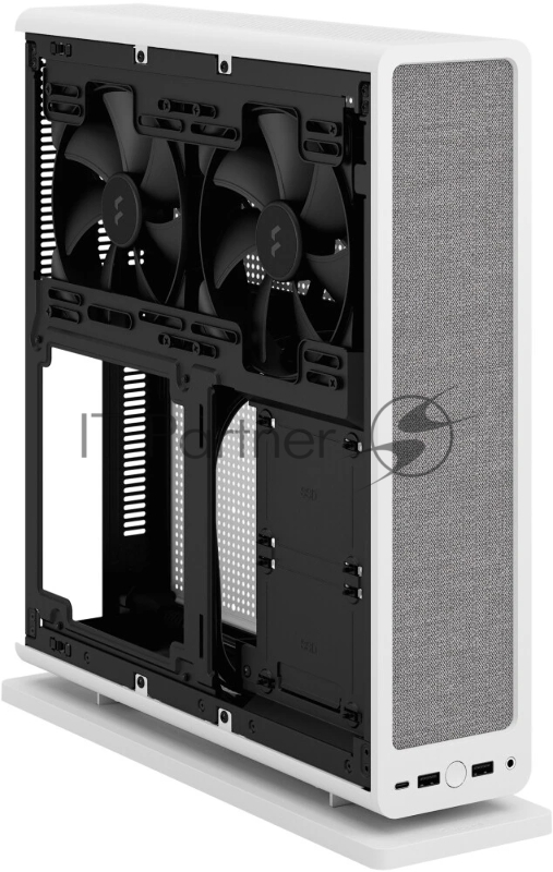 Корпус ПК без блока питания Fractal Design Ridge, 2x140mm, 2xUSB-A 3.2 + 1xUSB 3.2 Type-C, SFX PSU Support, mITX White