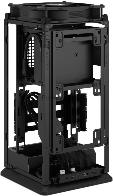 Корпус без блока питания Fractal Design Mood, Mini-Tower, 1x180mm, 2xUSB-A 3.0 + 1xUSB 3.2 Type-C, SFX PSU Support, mITX Black
