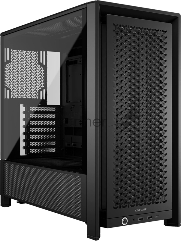 Корпус без блока питания Corsair Frame 4000D, Midi-Tower, TG, no fan, 2xUSB-A 3.2, 1xUSB 3.2 Type-C, E-ATX, ATX, mATX, mITX Black