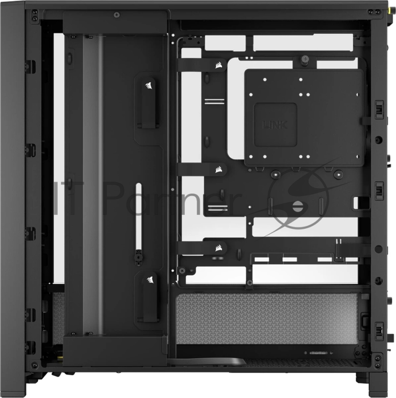 Корпус без блока питания Corsair Frame 4000D, Midi-Tower, TG, no fan, 2xUSB-A 3.2, 1xUSB 3.2 Type-C, E-ATX, ATX, mATX, mITX Black