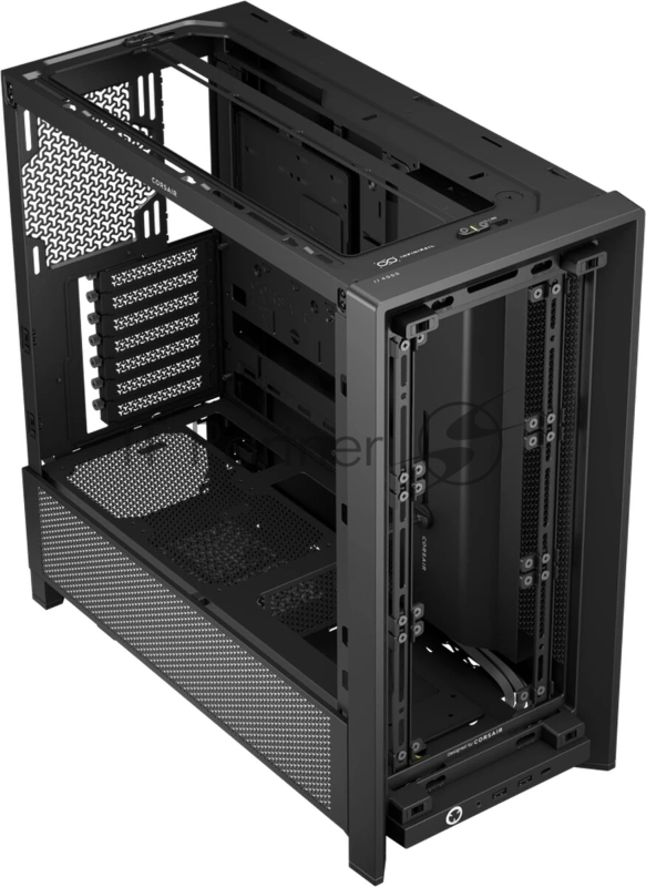 Корпус без блока питания Corsair Frame 4000D, Midi-Tower, TG, no fan, 2xUSB-A 3.2, 1xUSB 3.2 Type-C, E-ATX, ATX, mATX, mITX Black