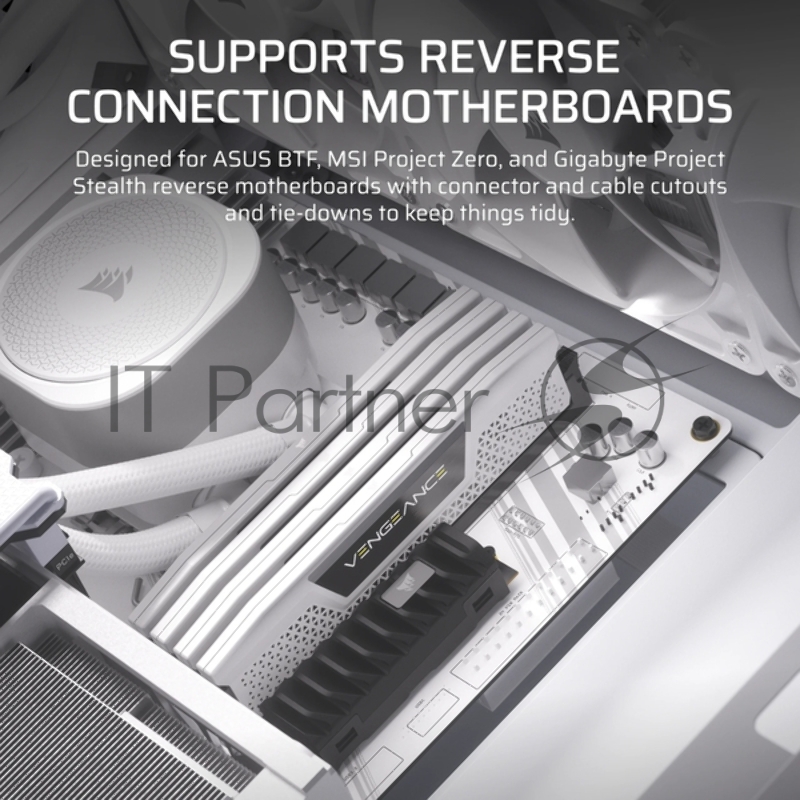 Корпус без блока питания Corsair Frame 4000D, Midi-Tower, TG, no fan, 2xUSB-A 3.2, 1xUSB 3.2 Type-C, E-ATX, ATX, mATX, mITX White