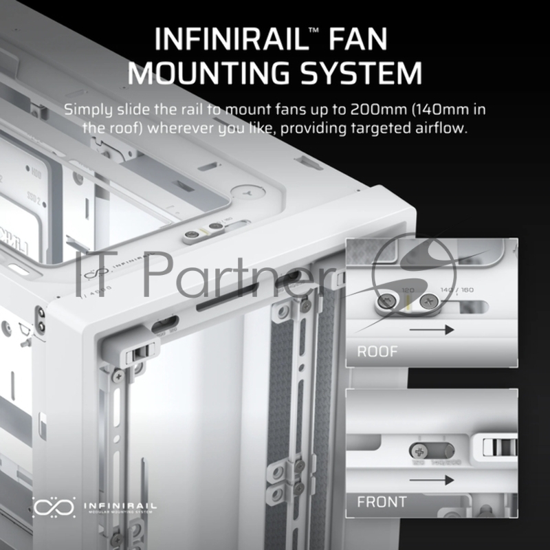 Корпус без блока питания Corsair Frame 4000D, Midi-Tower, TG, no fan, 2xUSB-A 3.2, 1xUSB 3.2 Type-C, E-ATX, ATX, mATX, mITX White