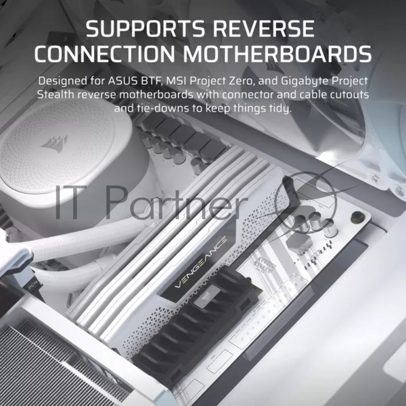 Корпус без блока питания Corsair Frame 4000D RS ARGB, Midi-Tower, TG, 3x120mm ARGB, 2xUSB-A 3.2, 1xUSB 3.2 Type-C, E-ATX, ATX, mATX, mITX White