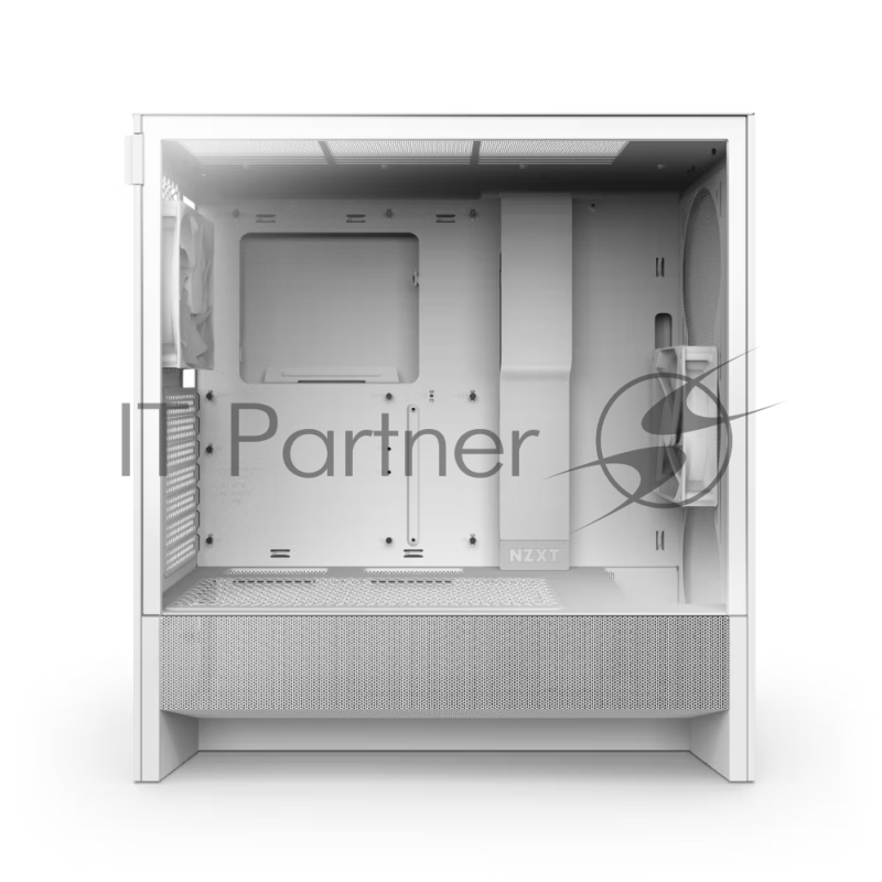 Корпус ПК без блока питания NZXT H5 Flow (2024), Midi-Tower, TG, 2x120mm, 1xUSB-A 3.2 + 1xUSB-C 3.2, E-ATX, ATX, mATX, mITX White