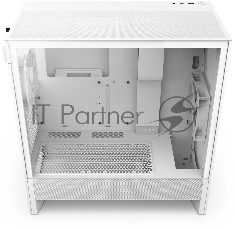 Корпус ПК без блока питания NZXT H5 Flow (2024), Midi-Tower, TG, 2x120mm, 1xUSB-A 3.2 + 1xUSB-C 3.2, E-ATX, ATX, mATX, mITX White
