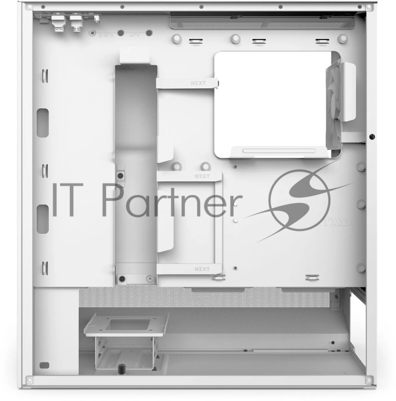 Корпус ПК без блока питания NZXT H5 Flow RGB, Midi-Tower, TG, 4x120mm RGB, 1xUSB-A 3.2 + 1xUSB-C 3.2, E-ATX, ATX, mATX, mITX White