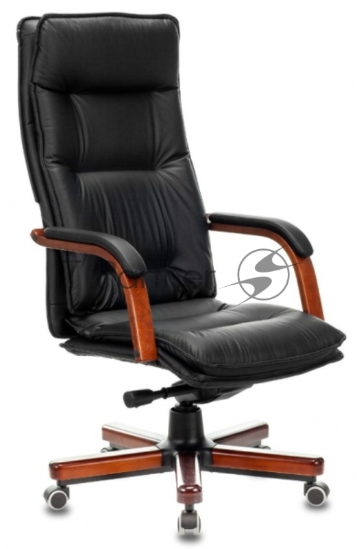 Кресло руководителя Бюрократ T-9927Walnut слоновая кость кожа крестов. металл/дерево