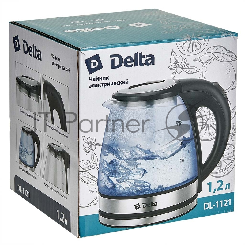 Чайник электрический DELTA DL-1121 черный