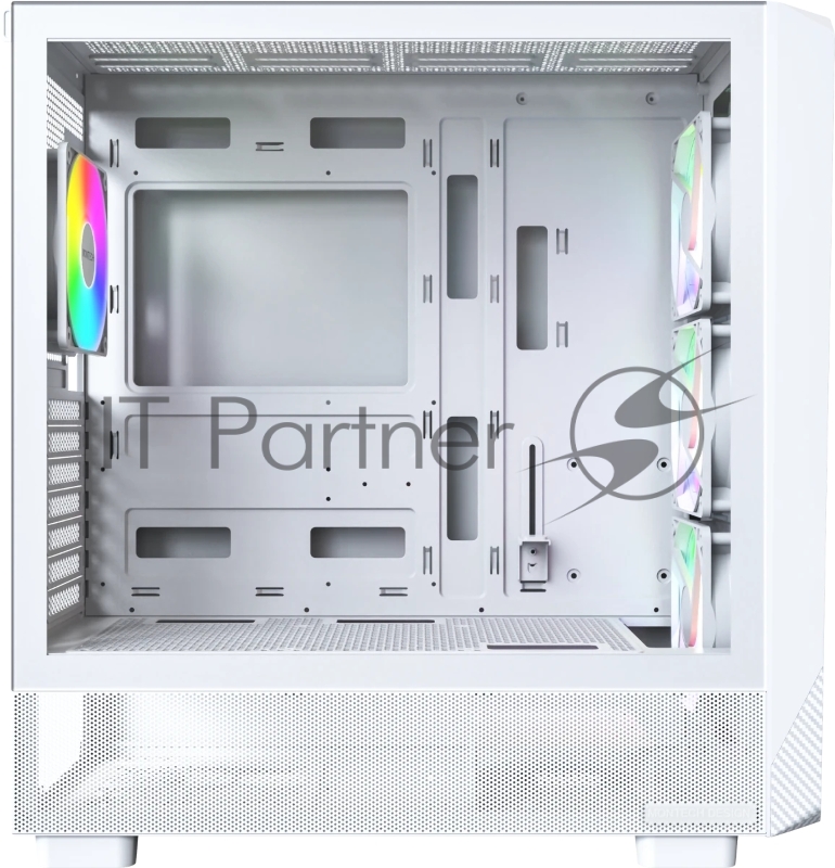 Корпус Montech X5 белый без БП ATX 4x120mm 1xUSB2.0 1xUSB3.0 1xUSB3.1 audio bott PSU