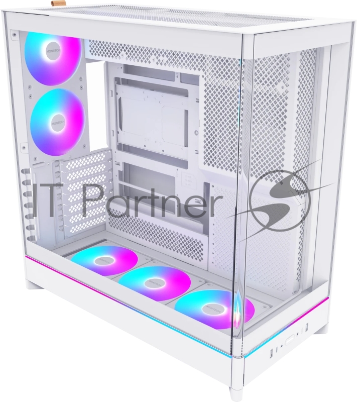Корпус Montech HS02 PRO белый без БП ATX 4x140mm 2xUSB3.0 audio bott PSU
