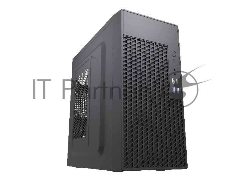 Корпус с блоком питания Foxline 450Вт./ Case Forza mATX, 450W, 2xUSB2.0+2xUSB3.0, Black, w/o FAN, 8 cm fan PSU, power cord