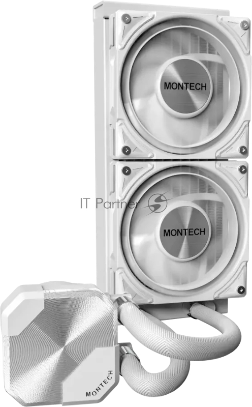 Система водяного охлаждения Montech HyperFlow Silent 240 Soc-AM5/AM4/1200/1700/1851 белый 4-pin 24.8dB Al 310W Ret (HS240WH)