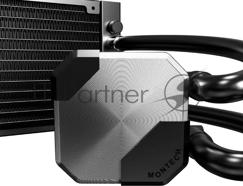Система водяного охлаждения Montech HyperFlow Silent 240 Soc-AM5/AM4/1200/1700/1851 черный 4-pin 24.8dB Al 310W Ret (HS240BK)