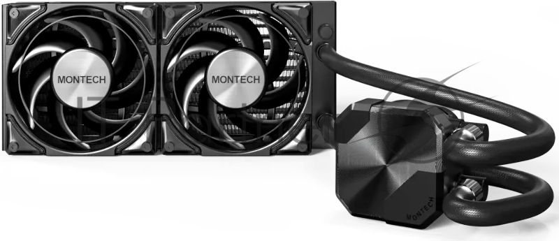 Система водяного охлаждения Montech HyperFlow Silent 240 Soc-AM5/AM4/1200/1700/1851 черный 4-pin 24.8dB Al 310W Ret (HS240BK)