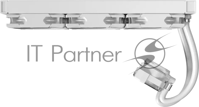 Система водяного охлаждения Montech HyperFlow Silent 360 Soc-AM5/AM4/1200/1700/1851 белый 4-pin 24.8dB Al 360W Ret (HS360WH)