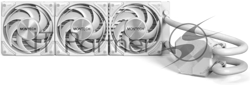 Система водяного охлаждения Montech HyperFlow Silent 360 Soc-AM5/AM4/1200/1700/1851 белый 4-pin 24.8dB Al 360W Ret (HS360WH)
