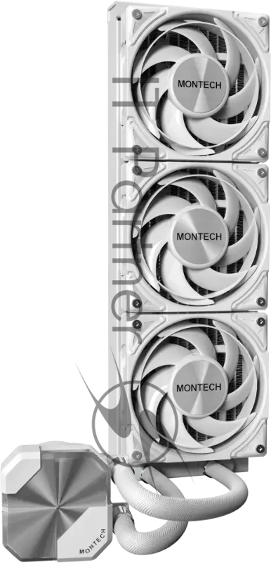 Система водяного охлаждения Montech HyperFlow Silent 360 Soc-AM5/AM4/1200/1700/1851 белый 4-pin 24.8dB Al 360W Ret (HS360WH)