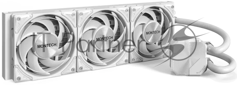 Система водяного охлаждения Montech HyperFlow Silent 360 Soc-AM5/AM4/1200/1700/1851 белый 4-pin 24.8dB Al 360W Ret (HS360WH)