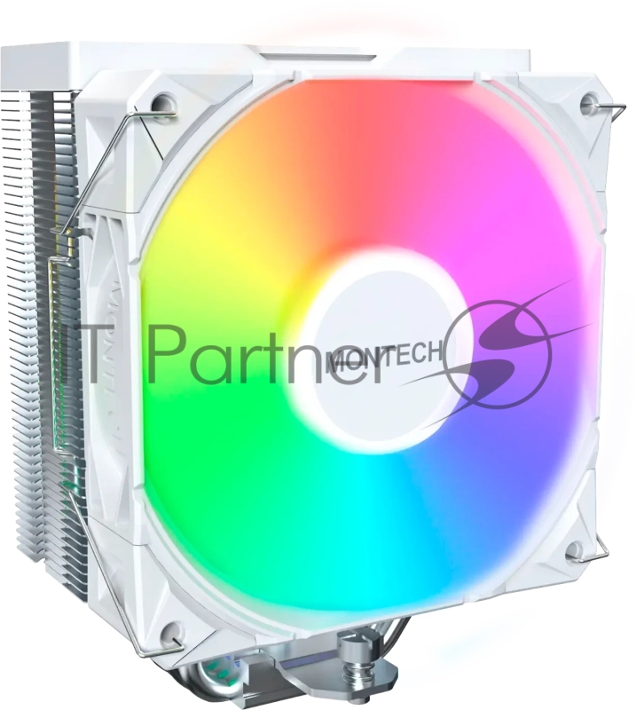Устройство охлаждения(кулер) Montech NX400 ARGB Soc-AM5/AM4/1200/1700/1851 белый 4-pin 34.17dB Al+Cu 220W Ret (NX400ARGBWH)