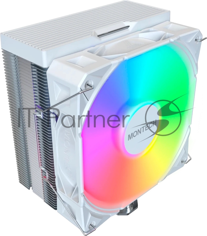 Устройство охлаждения(кулер) Montech NX400 ARGB Soc-AM5/AM4/1200/1700/1851 белый 4-pin 34.17dB Al+Cu 220W Ret (NX400ARGBWH)