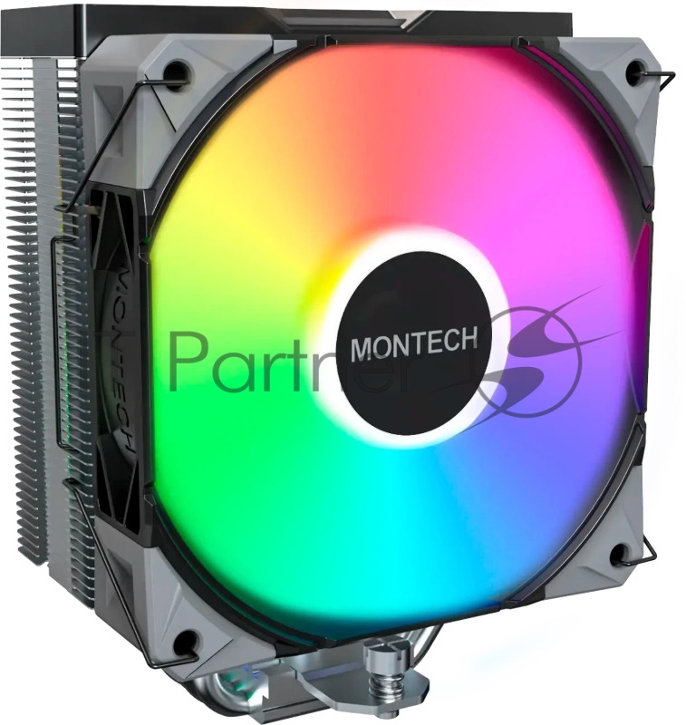 Устройство охлаждения(кулер) Montech NX400 ARGB Soc-AM5/AM4/1200/1700/1851 черный 4-pin 34.17dB Al+Cu 220W Ret (NX400ARGBBK)