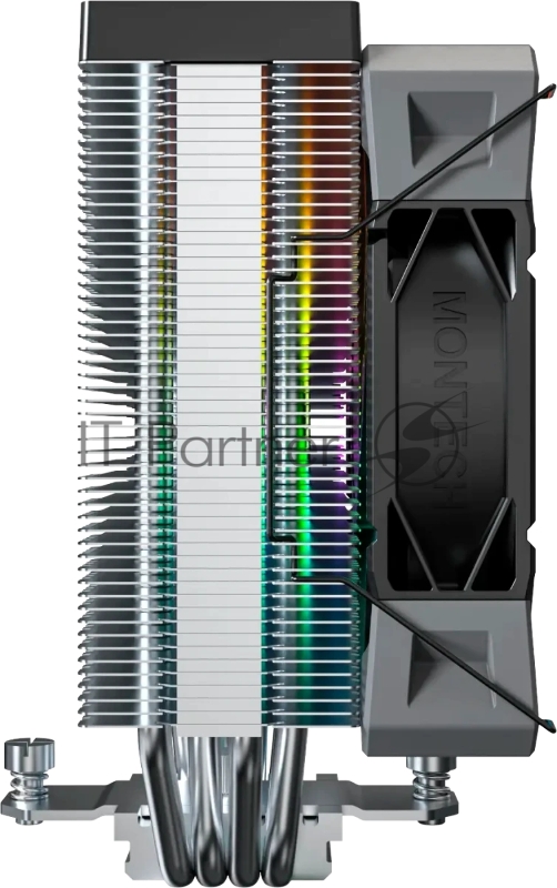 Устройство охлаждения(кулер) Montech NX400 ARGB Soc-AM5/AM4/1200/1700/1851 черный 4-pin 34.17dB Al+Cu 220W Ret (NX400ARGBBK)