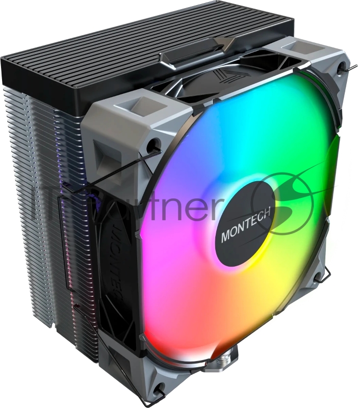 Устройство охлаждения(кулер) Montech NX400 ARGB Soc-AM5/AM4/1200/1700/1851 черный 4-pin 34.17dB Al+Cu 220W Ret (NX400ARGBBK)