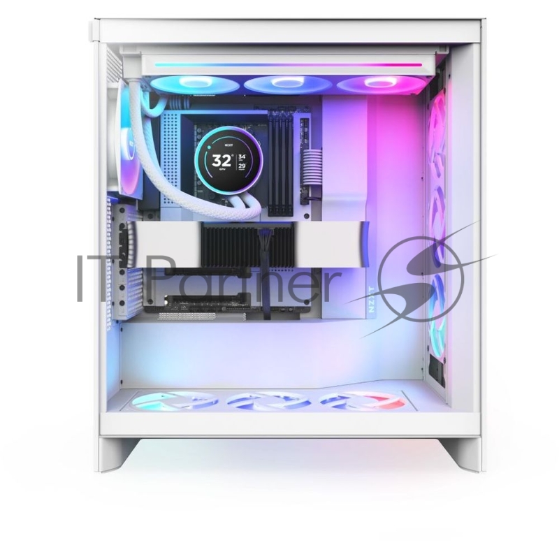 Система жидкостного охлаждения для ПК Water Cooling System NZXT Kraken Elite 360 RGB (270W, 360mm, LED temp., White, RGB/ Fans: 1xF360 RGB Core Fan, 75.12CFM, 30dBA, 2400RPM/ Pump height 65mm, 2800RPM, Rad thickness 27mm/ S: 1851, 1700, 1200, 115X, A