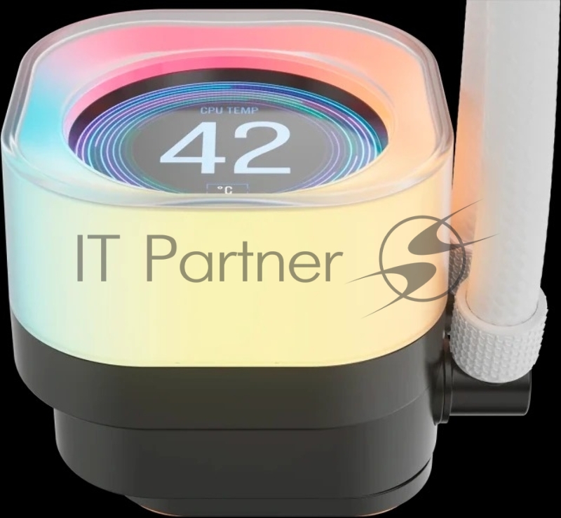 Система жидкостного охлаждения Water Cooling System Corsair iCUE LINK TITAN 240 RX LCD (240mm, White, RGB/ Fans: 2x120mm, 73.5CFM, 36dBA, 2100RPM/ S: 1851, 1700, AM5, AM4)