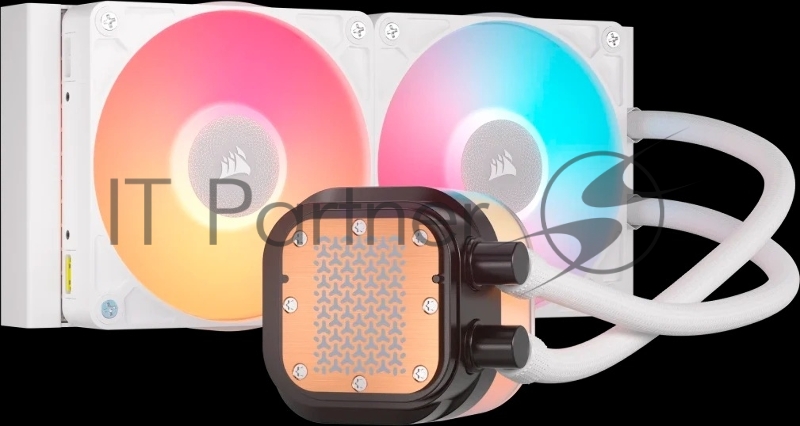 Система жидкостного охлаждения Water Cooling System Corsair iCUE LINK TITAN 240 RX LCD (240mm, White, RGB/ Fans: 2x120mm, 73.5CFM, 36dBA, 2100RPM/ S: 1851, 1700, AM5, AM4)