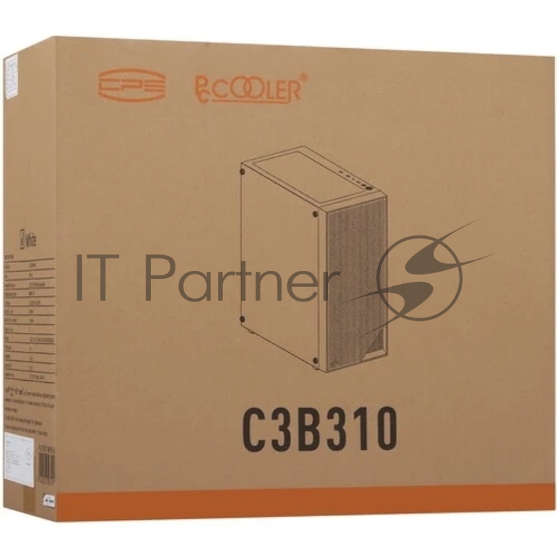 Компьютерный корпус PcCooler C3B310 WH белый без БП ATX 2xUSB3.0 audio bott PSU