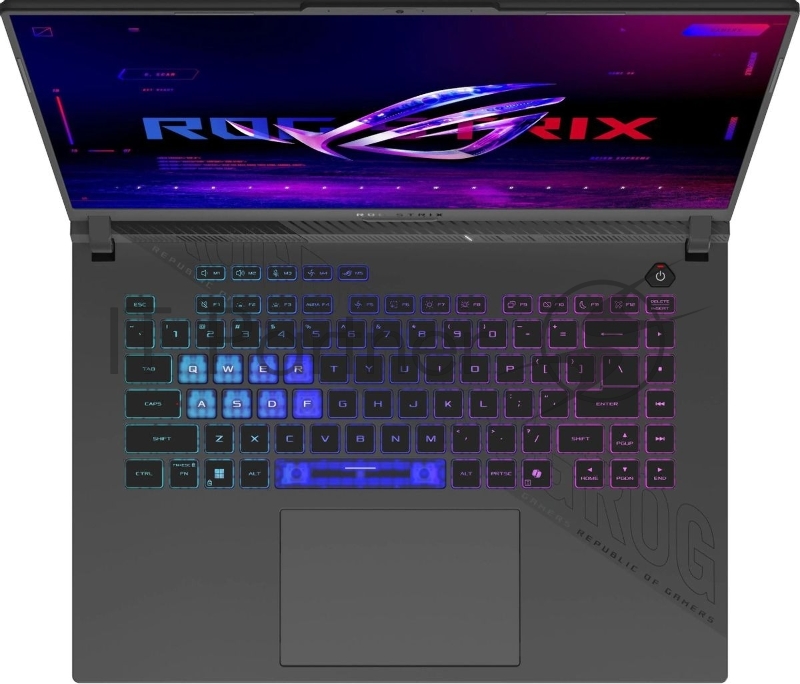 Ноутбук Asus ROG Strix G16 G614PP-S5063 Ryzen 9 8940HX 16Gb SSD512Gb NVIDIA GeForce RTX5070 8Gb 16 IPS 2.5K (2560x1600) без ОС grey WiFi BT Cam (90NR0L67-M00300)